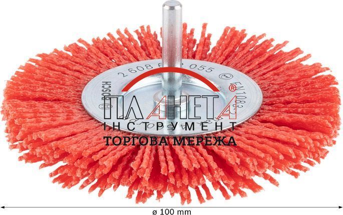 Дискова кільцева щітка PRO Multi material clean, прямий хвостовик, нейлонова, 100x1мм Bosch Professional (2608622055) 2608622055 фото