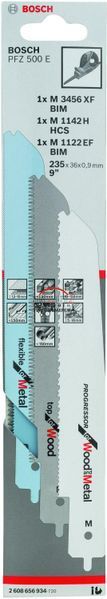 Набір полотен для шабельних пилок з M-хвостовиком Bosch Professional, 3 шт. (2608656934) 2608656934 фото