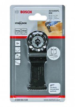 Погружной пильный диск BIM AIZ 32 BSPB Hard Wood 50 x 32 мм BOSCH Starlock (5 шт.) 2608661630 фото
