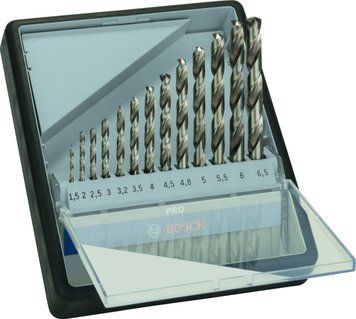Набір свердел по металу Bosch Professional HSS-G Robust Line 1.5 - 6.5 мм, 13 штук (2607010538) 2607010538 фото