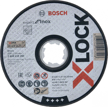 Круг відрізний X-LOCK Expert for Inox 125x1,6x22,23 мм Bosch 2608619265 фото