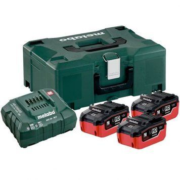 Комплект аккумуляторных батарей Metabo 3 х 5.5 Ач 18 В LiHD + MetaLoc 685069000 фото