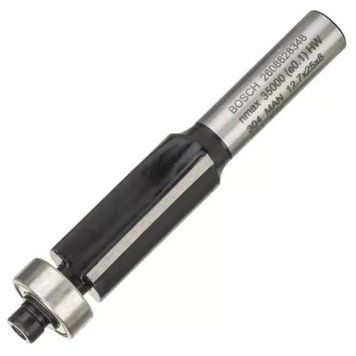 Фреза з нижнім підшипником для вибірки врівень Bosch Professional, D 12,7, L 25,4, хвостовик 8 мм, для занурювальних фрезерних машин, для кромкових фрезерів (2608628348) 2608628348 фото