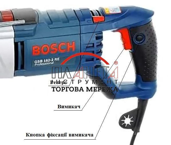 Дриль ударний BOSCH GSB 162-2 RE ЗВП 060118B000 060118B000 фото