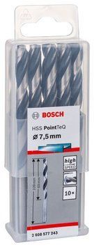 10 HSS PointTeQ свердл 7.5 мм BOSCH 2608577243 фото