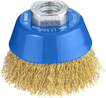 Зачисна чашкова щітка PRO Metal clean, 70x0,30мм, з різьбою М14, вита латуньована, 115 Bosch Professional (1608614020) 1608614020 фото