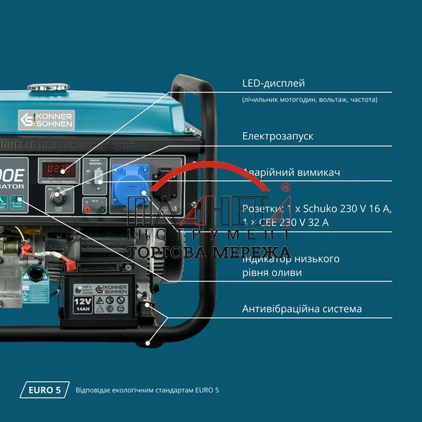 Бензиновий генератор &laquo;K&ouml;nner & S&ouml;hnen&raquo; KS 10000E KS10000E фото