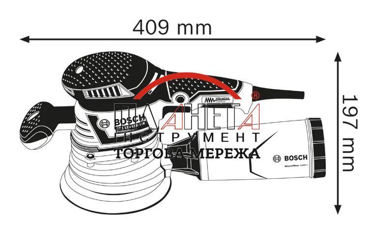 Ексцентрикова шліфмашина GEX 40-150 Bosch Professional (060137B201) 060137B201 фото