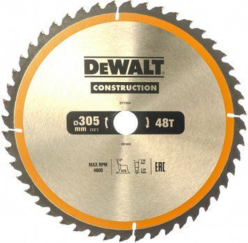 Диск пилковий СONSTRUCTION DeWALT DT1959 DT1959 фото