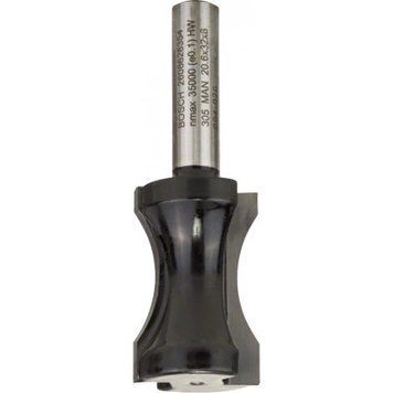 Фреза сегментна Bosch Professional, мірна рейка фасонної фрези, хвостовик 8, радіус 16,0, діаметр 20,6, довжина 31,5 мм, для занурювальних фрезерних машин, для кромкових фрезерів (2608628354) 2608628354 фото