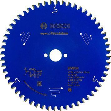 Пиляльний диск Bosch Professional Expert for Aluminium для ручних дротових циркулярних пилок, 184x20x2.6, 56T (2608644099) 2608644099 фото