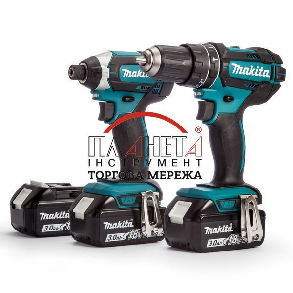 Набір інструментів Makita DLX2131JX1 (DHP482Z, DTD152Z, DC18RC, BL1830x3, Makpac) DLX2131JX1 фото