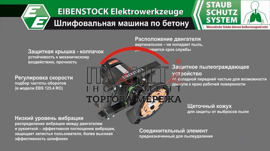 Шліфмашина для бетону Eibenstock EBS 125.4 RO 06325000 фото