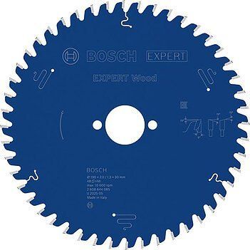Пиляльне полотно, диск EXPERT Wood Corded Bosch Professional для настільних стаціонарних мережевих пилок, для вертикальних форматних пилок, 190x30x1,3, 48T (2608644085) 2608644085 фото