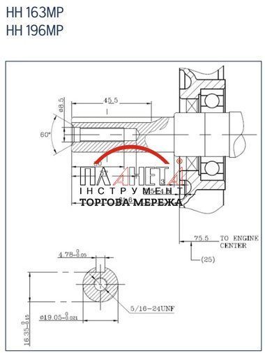 Багатоцільовий двигун Husqvarna HH 196MP (9705053-01) 9705053-01 фото