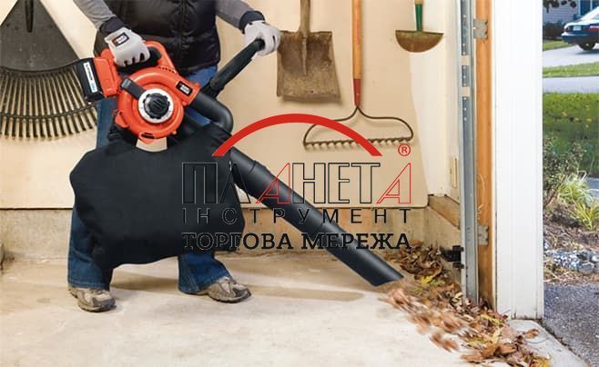 Аккумуляторный садовый пылесос с измельчителем BLACK+DECKER GWC3600L20 GWC3600L20 фото