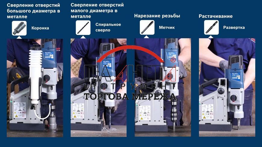 Свердлильний верстат на магнітній основі Bosch GBM 50-2 Professional 06011B4020 фото